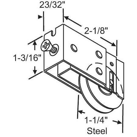 Strybuc Patio Door Roller Assembly 900-10116-1.25